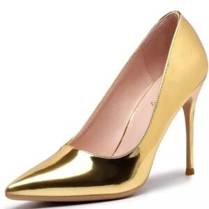 GENSHUO Women's 4.7 Inch Closed Toe Stiletto High Heel Pump -Size 7.5